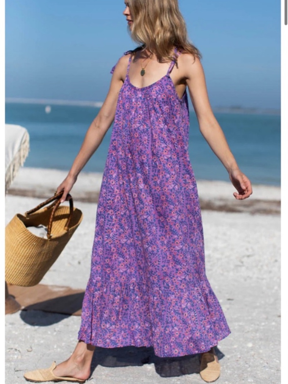 Emerson Fry India Collection India Sundress 100% Organic Cotton Wildflower Small
